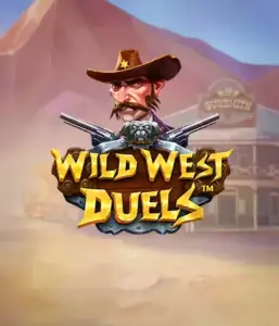  Immerse yourself in the wild world of "Wild West Duels" by Pragmatic Play, featuring a gritty gunslinger ready for a showdown. The image displays a stern cowboy with crossed pistols, framed by a dusty Western town. His intense eyes and authentic attire capture the essence of the Old West. The game's title is boldly presented in a striking font, enhancing the exciting theme. 