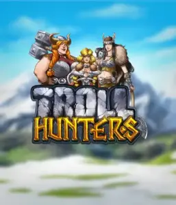 Immerse yourself in "Troll Hunters," where valiant Viking warriors prepare to take on their foes. The logo displays a male and female Viking, equipped with weapons, with a frosty landscape. They exude strength and courage, symbolizing the essence of the game's adventurous theme.